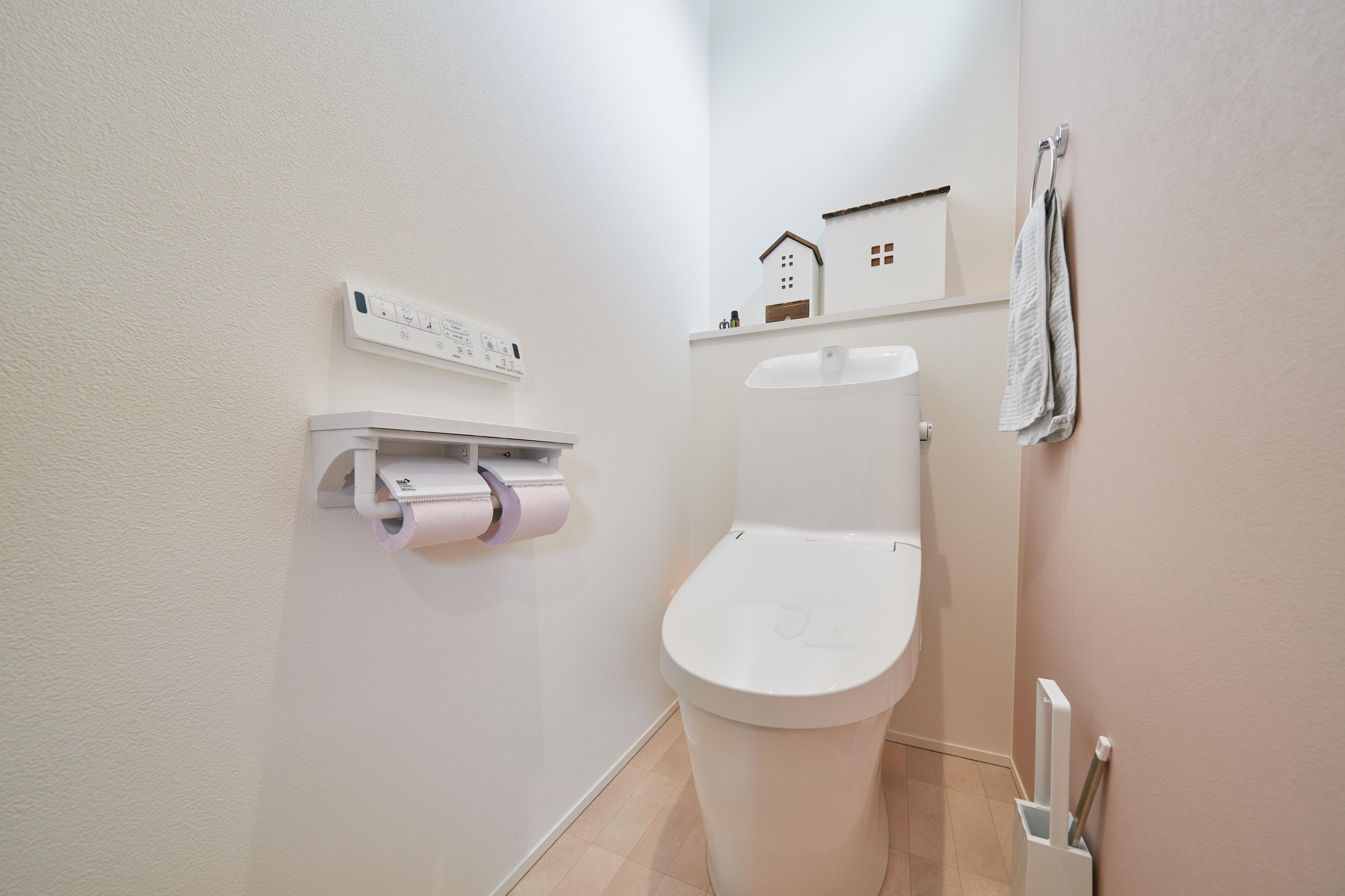 House in Ino Himawari Danchi, Oita City [SAKAI's renovation house] Toilet after construction